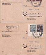 Rain a. Lech - Landpoststellen Sammlung (34 versch. Belege) aus 1936/1947
