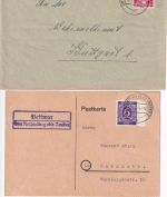 Rothenburg o.d.T. - Landpoststellen Sammlung (50 versch. Belege) aus 1930/1949