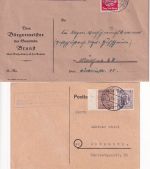 Rothenburg o.d.T. - Landpoststellen Sammlung (50 versch. Belege) aus 1930/1949
