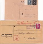 Rothenburg o.d.T. - Landpoststellen Sammlung (50 versch. Belege) aus 1930/1949