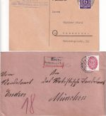 Rothenburg o.d.T. - Landpoststellen Sammlung (50 versch. Belege) aus 1930/1949