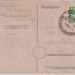 Bizone - Bergendorf ü. Rain (Lech) Landpost-Ra2 Karte . Rain 1948