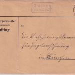 DR - Daiting ü. Rain (Lech) Landpost-Ra2 Brief n. München 1937