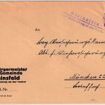 DR - Steindfeld ü. Rothenburg o.T. Landpost-L2 Dienstbrief n. München 1941