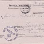 DR - Stalag VB (Villingen) Kriegsgefangenenbrief n. FRANKREICH (Paris)