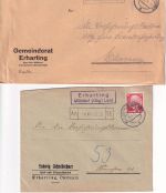 Mühldorf a./Inn - Landpoststellen Sammlung (23 versch. Belege) aus 1932/1948