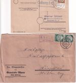 Coburg - Landpoststellen Sammlung (18 versch. Belege) aus 1935/1950