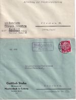 Coburg - Landpoststellen Sammlung (18 versch. Belege) aus 1935/1950