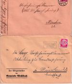 Coburg - Landpoststellen Sammlung (18 versch. Belege) aus 1935/1950