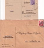 Hof (Saale) - Landpoststellen Sammlung (21 versch. Belege) aus 1932/1948