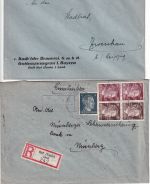 Hof (Saale) - Landpoststellen Sammlung (21 versch. Belege) aus 1932/1948