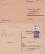 Hof (Saale) - Landpoststellen Sammlung (21 versch. Belege) aus 1932/1948