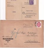 Hof (Saale) - Landpoststellen Sammlung (21 versch. Belege) aus 1932/1948