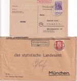 Hof (Saale) - Landpoststellen Sammlung (21 versch. Belege) aus 1932/1948