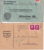 Hof (Saale) - Landpoststellen Sammlung (21 versch. Belege) aus 1932/1948