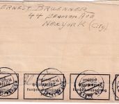 USA - New York 1937 Brief n. Hof - rs. Vershcluss Devisenkontrolle Hof