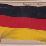 DR - Deutsch-National schwarz-rot-goldene Fahne Prägekarte ungelaufen ca. 1914