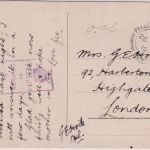 DR - Field Post Office 25 Feldpostkarte/Rheinlandbesetzung n. ENGLAND 1919