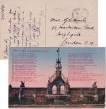 DR - Field Post Office 25 Feldpostkarte/Rheinlandbesetzung n. ENGLAND 1919
