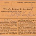 DR - Mannheim Militär-Paketamt unfreie Paketkarte n. Fechenbach 1918 Nachporto