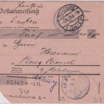 DR - Straßburg (Els.) 4.11.18 Heeressache-Postanweisung n. Burg-Breusch