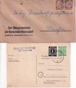 Schwabach - Landpoststellen Sammlung (33 versch. Belege) aus 1938/1961