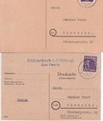 Feucht b. Nbg. - Landpoststellen Sammlung (8 versch. Belege) aus 1941/1948