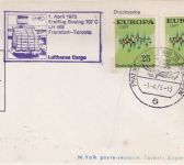 BRD - 2x25 Pfg Europa LH-Erstflug Frankfurt - Toronto 1973