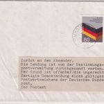 BRD/Postkrieg - 80 Pfg. Heimatvertriebene Brief i.d. DDR Wunstorf - Geismar 1986