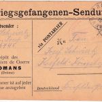 Frankreich - Romans 1918 Kriegsgefangenenkarte (Vordruck) n. Krefeld-Königshof