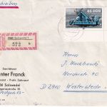DDR - 85 Pfg. Schwimmbagger Einschreibebrief Salzwedel - Westerstede 1982
