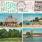 Indonesien - 20 R. Musikinstrument Luftpostkarte Djakarta - Seefeld/München 1967