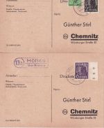 Kronach - Landpoststellen Sammlung (13 versch. Belege) aus 1935/1959
