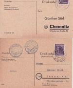 Kronach - Landpoststellen Sammlung (13 versch. Belege) aus 1935/1959