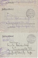 DR - 19 Feldpostbriefe 13.9.16/7.4.18 Feldlazarett n. Cunewalde