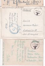 DR - 14 Feldpostkarten März 1940/Dez. 1942 n. Ruthweiler b. Birkenfeld