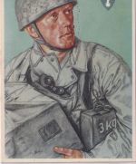 DR - Willrichkarte P1R10Nr.6 Fallschirmjäger Stosstruppführer farb. Künstler-AK