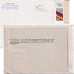 BRD/Postkrieg - 80 Pfg. Heimatvertriebene Brief i.d. DDR Mönchengladbach 1985