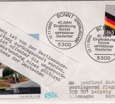 BRD/Postkrieg - 80 Pfg. Heimatvertriebene Schmuck-FDC i.d. DDR ESST Bonn 1985