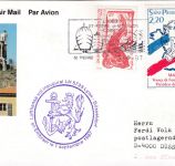 St. Pierre & Miquelon - Lufthansa-Erstflug Lyon Düsseldorf Zuleitungspost 1987
