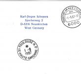 St. Pierre & Miquelon - Lufthansa-Erstflug Toulouse FFM Zuleitungspost 1987