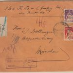 Schweiz - 20+40 Rp. sitz. Helvetia Wertbrief Basel - München 1917 Zensur
