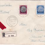 Dt.Bes. Luxemburg - 25+60 Pfg. Hindenburg/Aufdruck Eil-Einschreibebrief 1940