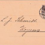 DR - 3 Pfg. K/A Drucksache/Reiseavis (Bommerlunder) Flensburg - Woyens 1898