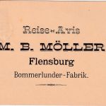 DR - 3 Pfg. K/A Drucksache/Reiseavis (Bommerlunder) Flensburg - Woyens 1898