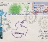 TAAF - 2 Fr. Forschungsstation Marret u.a. Schmuckkuvert Dumont d'Urville 1989