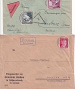 Kulmbach - Landpoststellen Sammlung (12 versch. Belege) aus 1937/1946