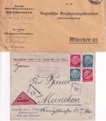 Kulmbach - Landpoststellen Sammlung (12 versch. Belege) aus 1937/1946
