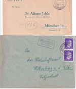 Kulmbach - Landpoststellen Sammlung (12 versch. Belege) aus 1937/1946