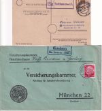 Forchheim - Landpoststellen Sammlung (11 versch. Belege) aus 1936/1960